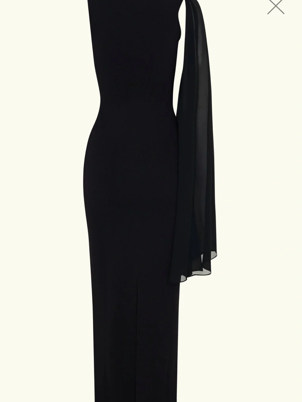 Elegant Black One-Shoulder Evening Gown - Picture 2 of 3
